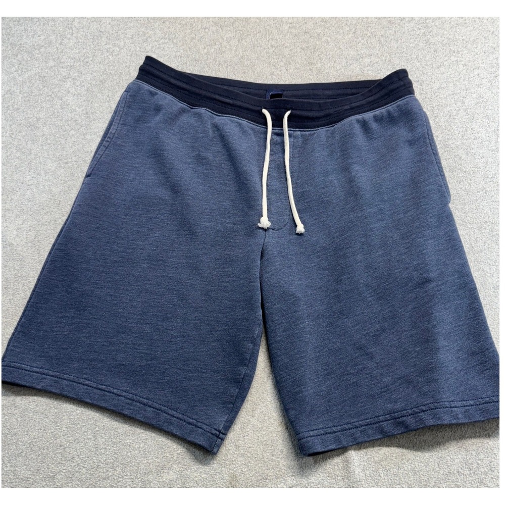 Gap Fleece Sweat Shorts Mens L Blue Heathered Drawstring Casual Loungewear Soft